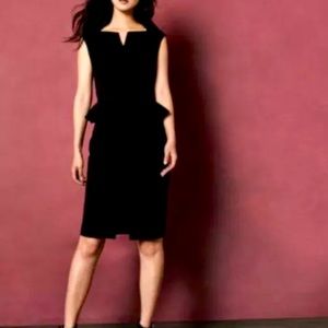 🎀TED BAKER NADAED PEPLUM DRESS BLACK